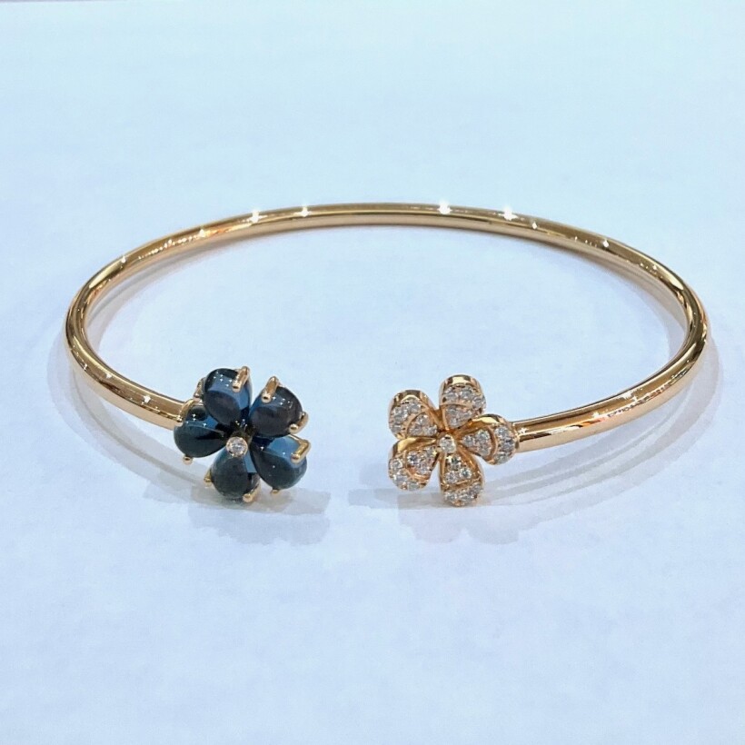 Bracelet Primavera or rose London blue et diamant