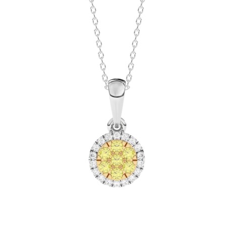 Collier Saphir Jaune et diamants