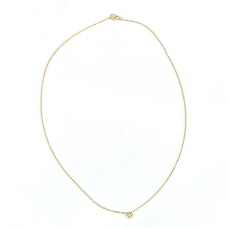 Collier or jaune diamant serti clos