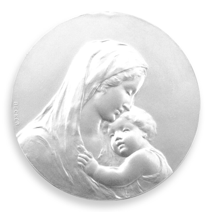Médaille de berceau" Maternité" en argent 50mm