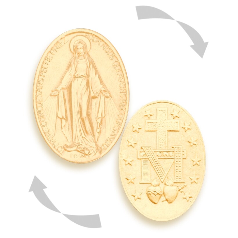 Médaille Vierge Miraculeuse en or jaune