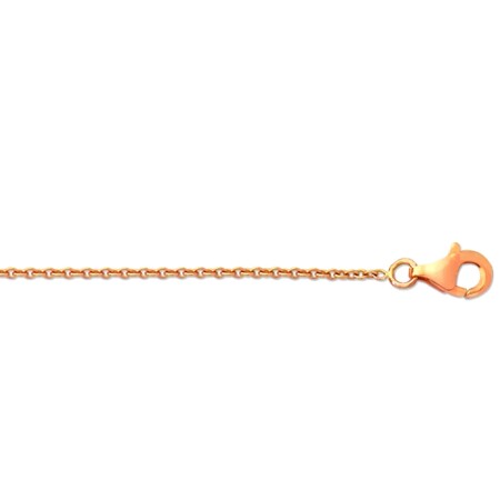 Chaîne maille Forçat ronde 1,10 mm, 42 cm, Or rose 18k