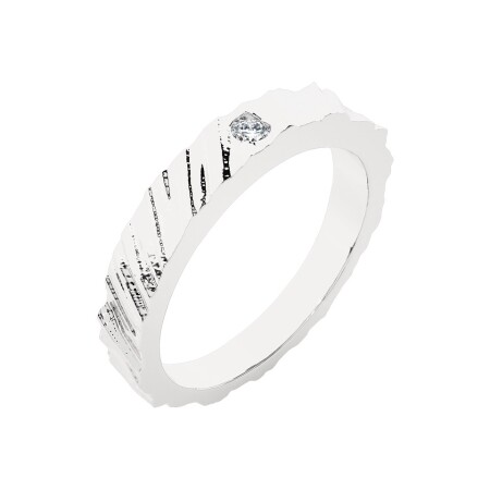 Alliance texturée diamant 0,05 carats GSI