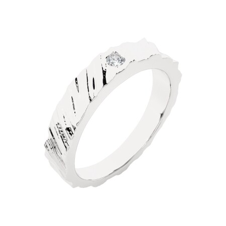 Alliance texturée diamant 0,05 carats GSI