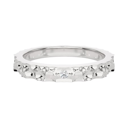 Alliance texturée diamant 0,02 carats GSI