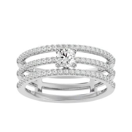 Bague Tendance Diamant or blanc