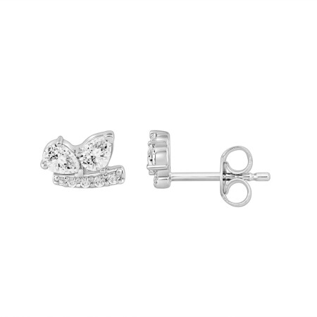 Boucles d’oreille Fancy Cut or blanc et diamants