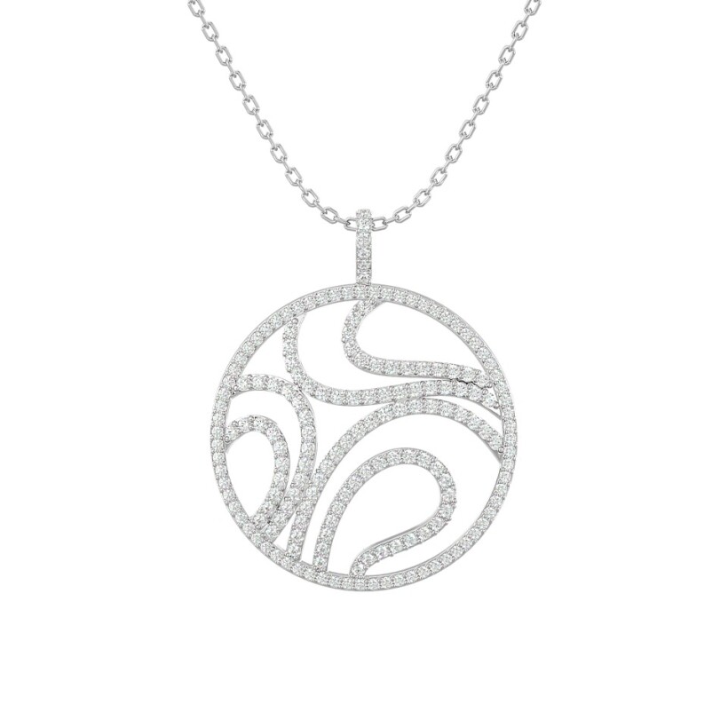 Collier Rond « Les mille et une nuit » or blanc et diamants