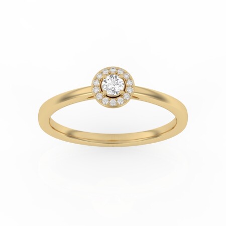 Solitaire Tendance Diamant or jaune