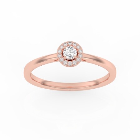 Solitaire Tendance Diamant or rose