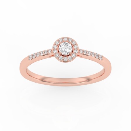 Solitaire Tendance Diamant or rose