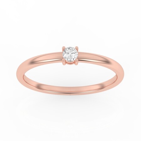 Solitaire Tendance or rose , diamant