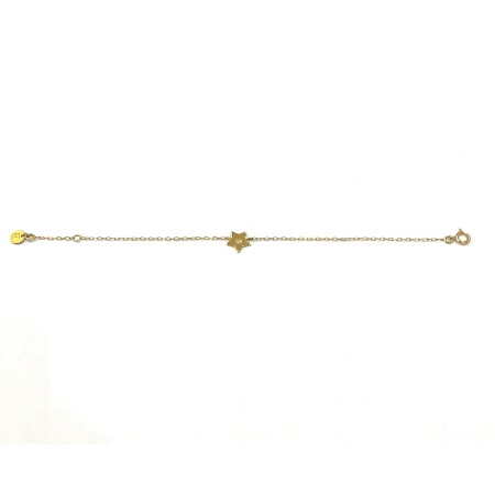 Bracelet or jaune motif étoile 1 diamant.