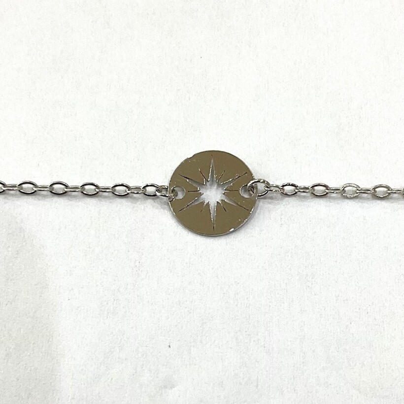 Bracelet or gris étoile