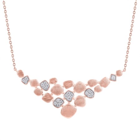 Collier Cléopâtre or rose et Diamants 0,26 carats GSI