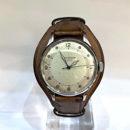 Montre Vintage acier auto sur cuir