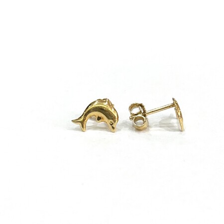 Boucles d'oreilles Dauphin or jaune