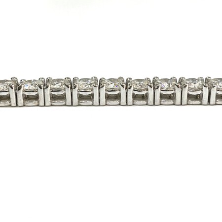 Bracelet rivière or blanc 39 brillants