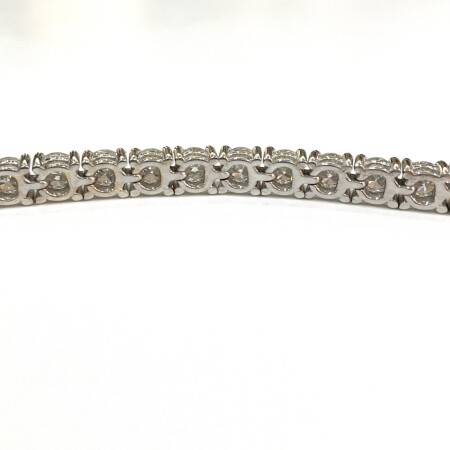 Bracelet rivière or blanc 39 brillants