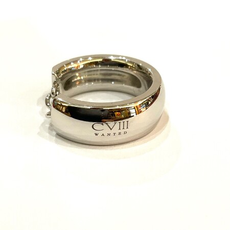 Bague collection CVIII or blanc et 7 diamants