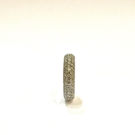 Bague or blanc pavage diamants