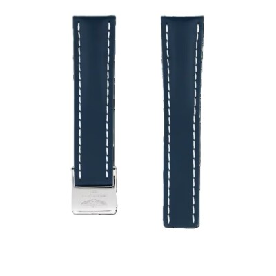 bracelet en cuir de veau bleu
