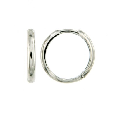 Boucles d'oreilles créoles en or blanc