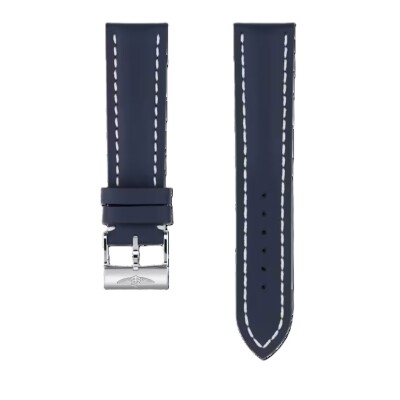 Bracelet en cuir de veau bleu - 22 MM