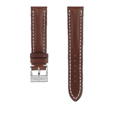 Bracelet en cuir de veau Novonappa BRUN - 22 MM