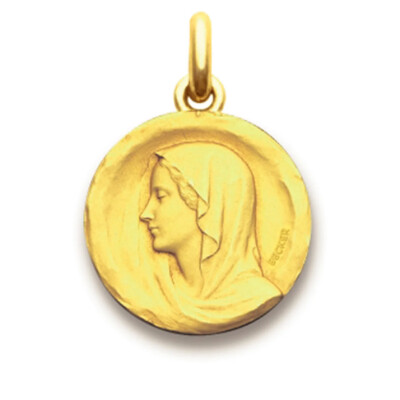 Médaille vierge Régina ronde or jaune