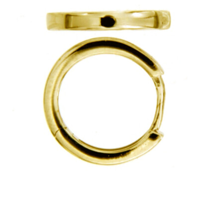 Boucles d'oreilles créole or jaune fil carré