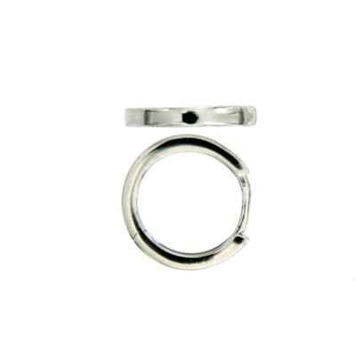 Boucles d'oreilles créole or blanc fil carré