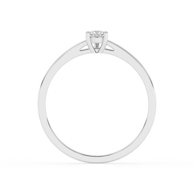 Solitaire Platine Tendance Diamant 0,10 carats GHSI
