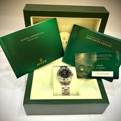 Rolex DATEJUST 178240 noire chiffres romains