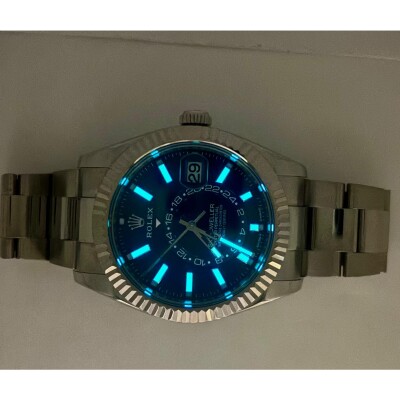 Rolex skydweller bleue 326934 sur oyster