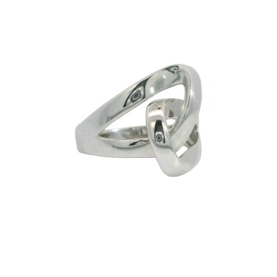 Bague en argent rhodié