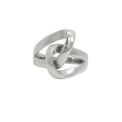 Bague en argent rhodié