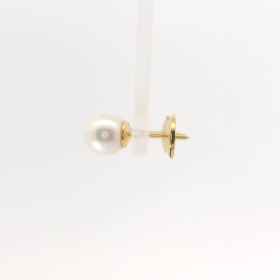 Boucles d'oreilles en or jaune et perles de culture Akoya Japon