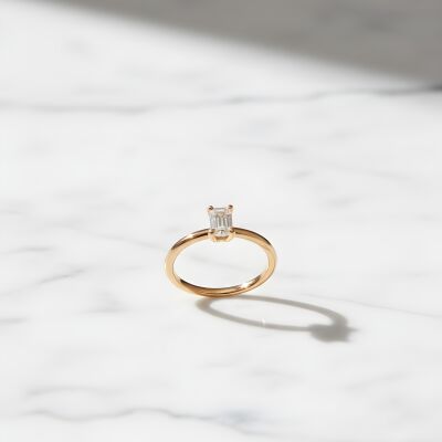 Solitaire or rose, diamant light brown