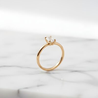 Solitaire or rose, diamant light brown