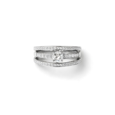 Bague or blanc et diamants