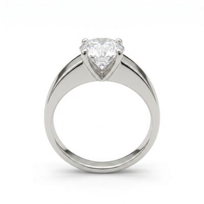 Solitaire platine et diamant