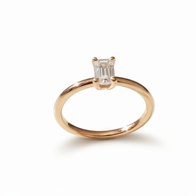 Solitaire or rose, diamant light brown