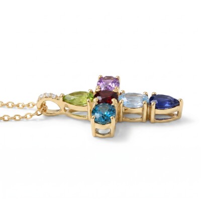 Chaine et pendentif pierre fines