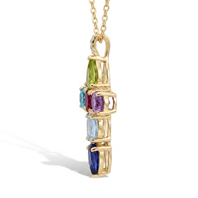 Chaine et pendentif pierre fines