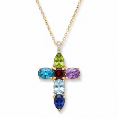 Chaine et pendentif pierre fines