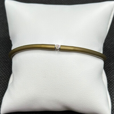 Bracelet My First Diamond original en silicone bronze et diamant