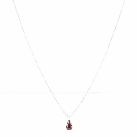 Pendentif en or blanc rubis