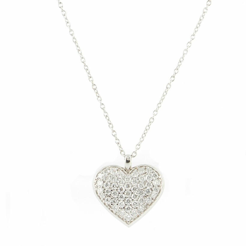 Heart White Gold Necklace