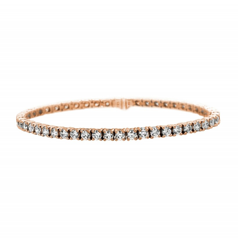 Pink gold and diamonds bracelet